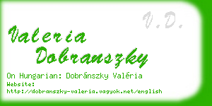 valeria dobranszky business card
